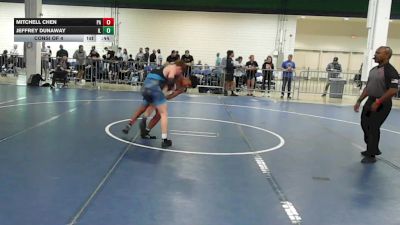 128 lbs Consi Of 4 - Mitchell Chen, PA vs Jeffrey Dunaway, IL