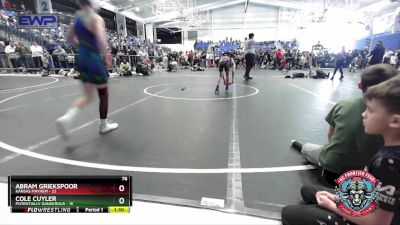 76 lbs Round 2 (4 Team) - Cole Cuyler, Potentially Dangerous vs Abram Griekspoor, Kansas Mayhem