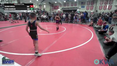 55 lbs Quarterfinal - Elijah Kroll, Raw Wrestling Club vs Luke Sandlin, Vian Wrestling Club