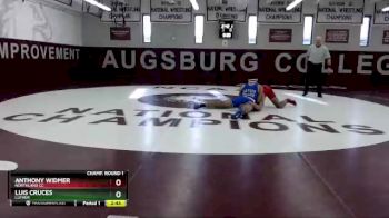 174 lbs Champ. Round 1 - Luis Cruces, Luther vs Anthony Widmer, Northland CC