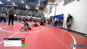 49 lbs Consi Of 8 #1 - Kooper Koon, Wyandotte Youth Wrestling vs Colton Murrell, Claremore Wrestling Club