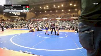 70 lbs Cons. Semi - Elijah West, Team Zulpo Perryville Wrestling vs Aubrey Crymes, Mountain View Stingers Wrestling