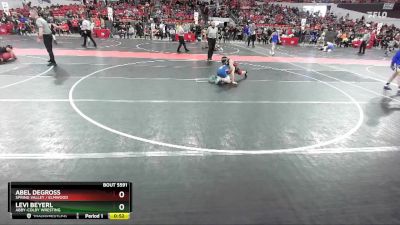 105 lbs Semifinal - Abel DeGross, Spring Valley / Elmwood vs Levi Beyerl, Abby-Colby Wresting