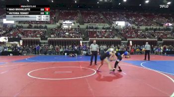 102 lbs Quarterfinal - Maci Brouillette, Coyote Wrestling Club vs Victoria Tenney, Heights Wrestling Club
