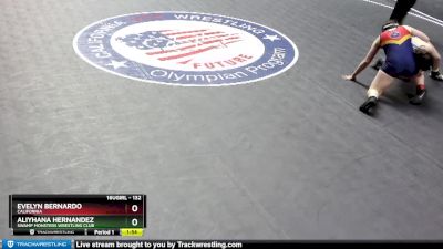 132 lbs Quarterfinal - Aliyhana Hernandez, Swamp Monsters Wrestling Club vs Evelyn Bernardo, California