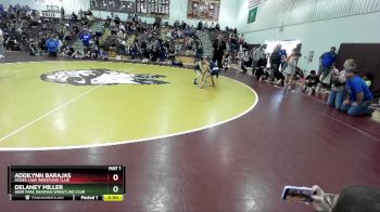 49-56 lbs Round 2 - Addilynn Barajas, Moses Lake Wrestling Club vs Delaney Miller, Deer Park Ironman Wrestling Club