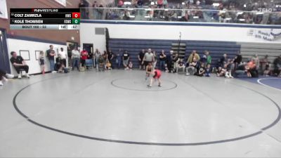 53 lbs Champ. Round 1 - Kole Thomsen, Fighting Squirrels Wrestling Club vs Colt Zamrzla, Homedale Wrestling Club
