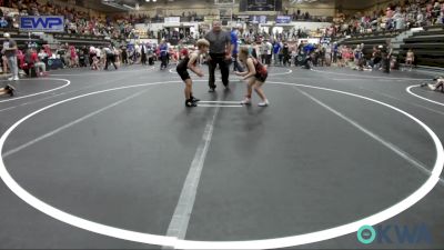 61 lbs Consolation - Emerly Pretty Bear, Harrah Little League Wrestling vs Rex Stewart, Shelton Wrestling Academy