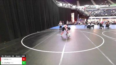 7th - 8th grade - 158 Cons. Round 2 - Tristen White, Moen Wrestling Academy vs Kellan Chaffee, Pack 732 Wrestling Academy