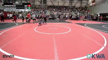 43 lbs Final - Greyson Waag, Keystone Kids Wrestling Club vs Finlee Bowman, Team Tulsa Wrestling Club