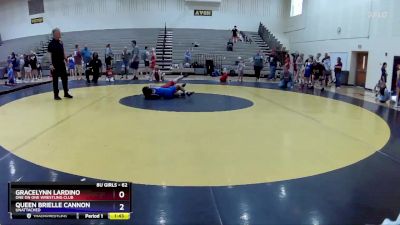 62 lbs Round 2 - Gracelynn Lardino, One On One Wrestling Club vs Queen Brielle Cannon, Unattached