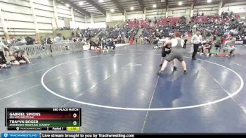 285 lbs 3rd Place Match - Trayvn Boger, Sanderson Wrestling Academy vs Gabriel Simons, Millard Wrestling