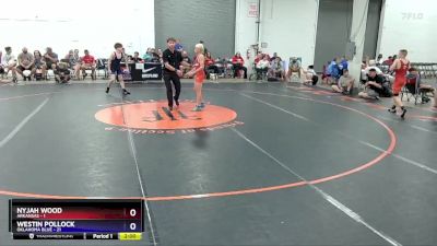 97 lbs Placement Matches (16 Team) - Nyjah Wood, Arkansas vs Westin Pollock, Oklahoma Blue