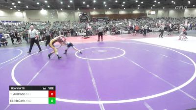 95 lbs Round Of 16 - Timothy Andrade, Bulldog Wrestling Club vs Maximus McGath, Argonaut Jr Mustangs