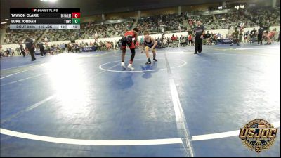 110 lbs Semifinal - Tavyon Clark, Del City Little League Wrestling vs Luke Jordan, Team Tulsa Wrestling Club