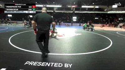 Girls 145 lbs Semifinal - Persephone Puz, Vashon Island (Girls) vs Taydem Bylin, Enumclaw (Girls)