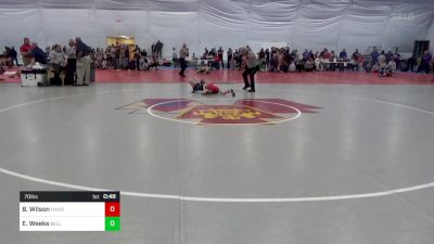 70 lbs Final - Brenner Wilson, Hanover vs Elijah Weeks, Bellwood-Antis