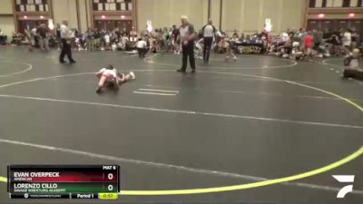 75 lbs Quarterfinal - Lorenzo Cillo, Savage Wrestling Academy vs Evan Overpeck, American