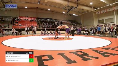285 lbs Final - Marley Branscum, Bristow High School vs Kade Ralston, Cushing High School