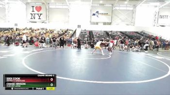 170 lbs Champ. Round 2 - Sixx Cook, District 3 Wrestling vs Chase Hinson, Club Not Listed
