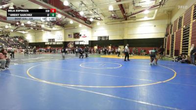 130 lbs Quarterfinal - Greisy Sanchez, Grand Terrace vs Delia Espinoza, Downey