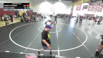 115 lbs Quarterfinal - Ashley Gomez, Imperial vs Isabella Estrada, Downey High School Wrestling