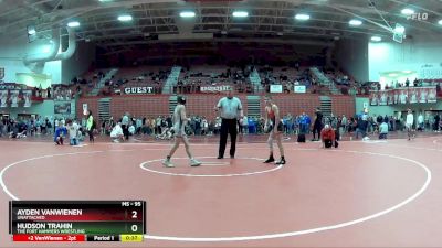 95 lbs Cons. Round 1 - Hudson Trahin, The Fort Hammers Wrestling vs Ayden VanWienen, Unattached