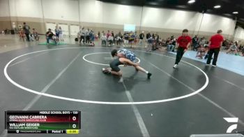 130 lbs Cons. Semi - Geovanni Cabrera, Spring Klein Wrestling Club vs William Geiger, 512 Outlaw Wrestling