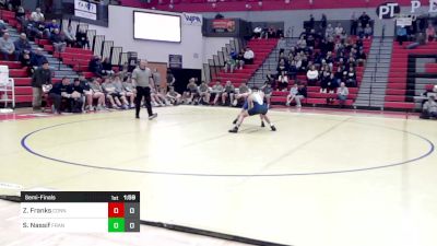 121 lbs Semifinal - Zachary Franks, Connellsville vs Sal Nassif, Franklin Regional