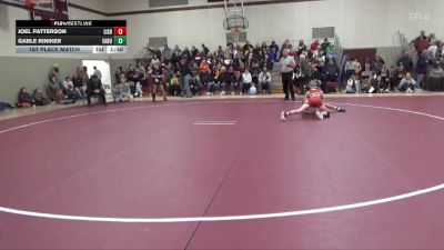 97-100 lbs 1st Place Match - Gable Riniker, East Buchanan vs Joel Patterson, Lisbon