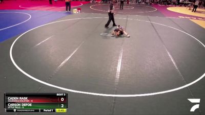 45 lbs Quarterfinals (8 Team) - Carson Defoe, Little Falls vs Caden Rask, Caledonia/Houston