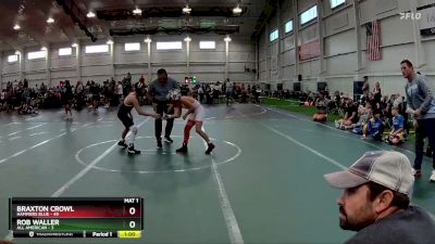 84 lbs Round 1 (8 Team) - Braxton Crowl, Hammers Blue vs Rob Waller, All American