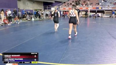 130 lbs Round 5 - Hadley Boshart, Wartburg vs Cheyenne Mulford, Cornell College