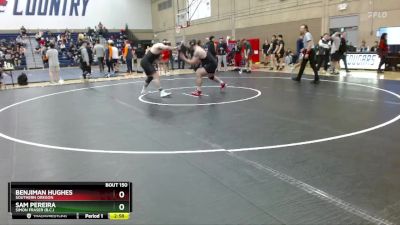 285 lbs Quarterfinal - Sam Pereira, Simon Fraser (B.C.) vs Benjiman Hughes, Southern Oregon