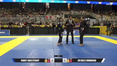 Ramsey James Stewart vs Ava Noelle Winningham 2025 Pan Kids Jiu-Jitsu IBJJF Championship