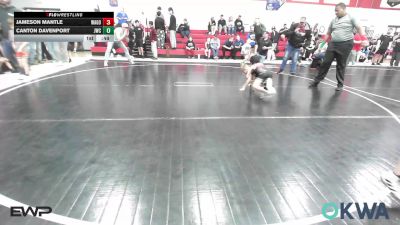 49 lbs 3rd Place - Jameson Mantle, Wagoner Takedown Club vs Canton Davenport, Jay Wrestling Club