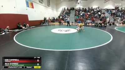 106 lbs Cons. Round 1 - Iain Campbell, Pinedale vs Rico Ramirez, Lingle-Ft. Laramie/Southeast