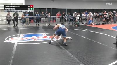 113 lbs Consi Of 32 #2 - Chase Karenbauer, PA vs Koa Fetters, WA