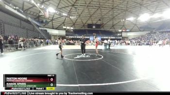 100 lbs Cons. Round 2 - Kaison Aparis, Federal Way Spartans Wrestling vs Paxton Moore, Punisher Wrestling Company