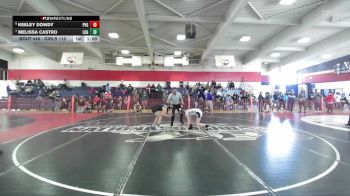 Girls 112 lbs Cons. Round 3 - Melissa Castro, Live Oak Girls vs Keeley Dowdy, Pleasant Valley Girls