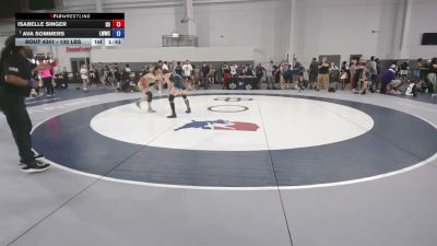 130 lbs Cons. Sub-semis - Isabelle Singer, ISI vs Ava Sommers, Lady Warrior Wrestling Club