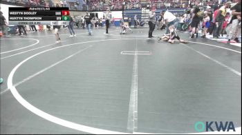 55 lbs Consi Of 8 #2 - Westyn Dooley, Darko Valley Wolf Pack vs Huxtyn Thompson, Bristow Elementary Wrestling Club