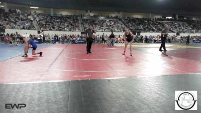 110 lbs Consi Of 8 #2 - BRAYLEIGH COOPER, McLoud vs Kylie Waffle, Bixby JH Girls