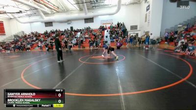 111-119 lbs Semifinal - Brooklen Magalsky, Laurel Middle School vs Sawyer Arnhold, Riverton Middle School