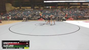 6A-215 lbs 1st Place Match - Christopher Wash Jr, Mill Valley vs Blaine Larkin, Lawrence-Free State