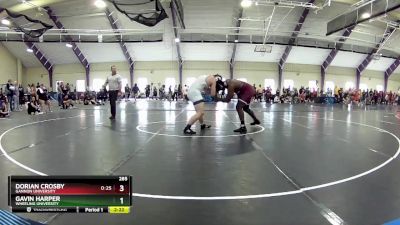 285 lbs Champ. Round 2 - Dorian Crosby, Gannon University vs Gavin Harper, Wheeling University