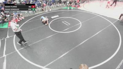 113 lbs Champ. Round 2 - Isaiah Flores, Pounders Wrestling Club vs Isaiah Gonzalez, SoCal Hammers