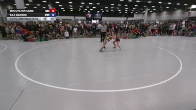 75 lbs Cons. Sub-quarters - Lila Carson, Antioch Predators Wrestling Club vs Brooklynn Cline, Maize Wrestling Club