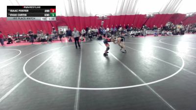 16U Boys - 132 lbs 1st Place Match - Isaac Foster, Aviators Wrestling vs Evan Curtis, Cuba City Wrestling Club