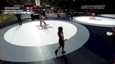 120 lbs Quarters - Adrian Hernandez, Canyon Springs High School Wrestling vs Reshad Ahmad Ahmadi, United Wrestling Club